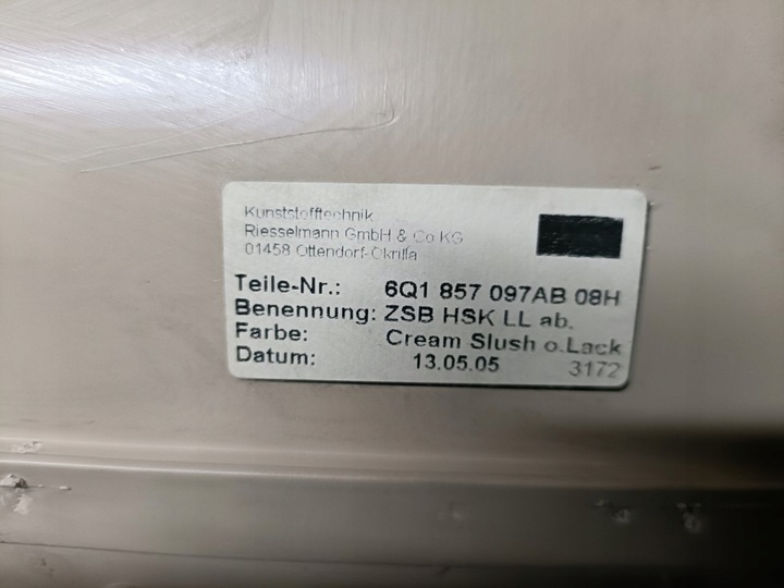 фото №10, Бардачок пассажира vw polo 9n 6q1857097ab