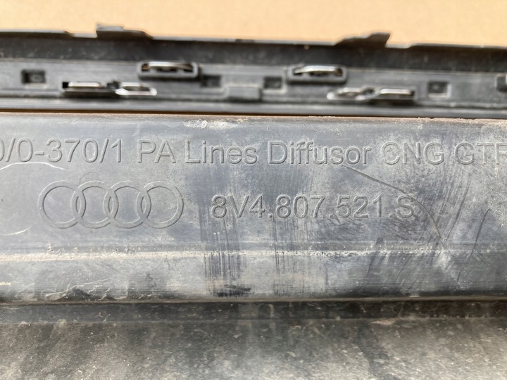 фото №13, Audi a3 sportback 8v диффузор бампера зад 8v4807521s