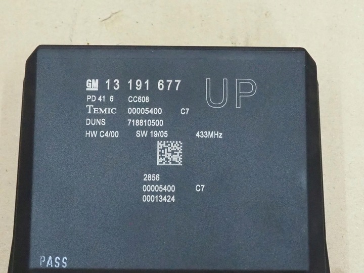 фото №4, Zafira b astra модуль комфорту 13191677 up keyless