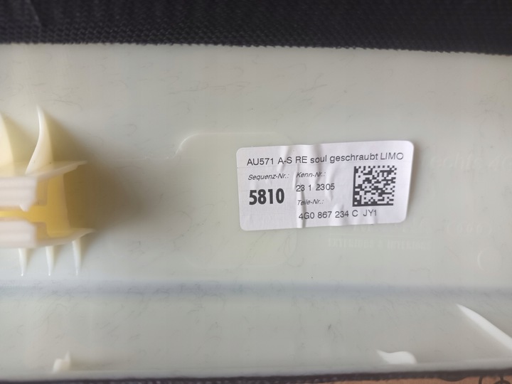 фото №11, Audi a6 c7 4g рестайлинг защита стойка правая левая 4g0867233c jy1 4g0867234c jy1