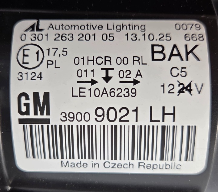 фото №10, Фара передняя левая передняя opel zafira c линза 39009021 новая оригинал