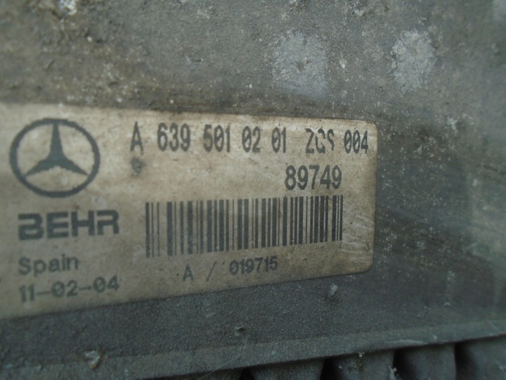 фото №9, Mercedes w639 vito радиатор основний  интеркулер шланг