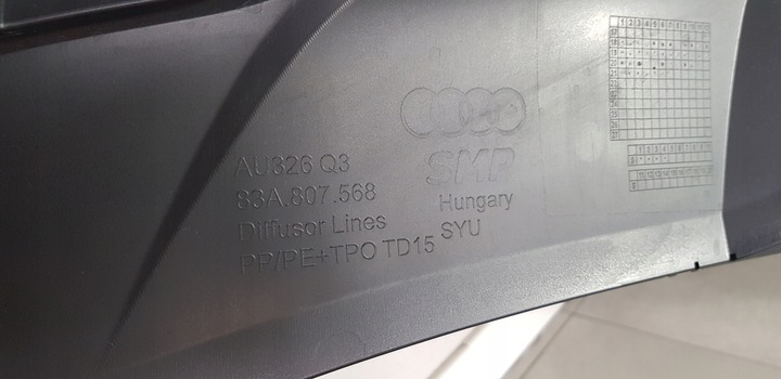 фото №13, Audi q3 18- спойлер накладка бампера зад 83a807568
