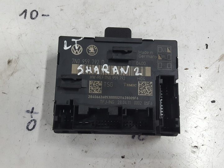 фото №1, Vw sharan 7n 10-15r alhambra модуль дверь левый зад 7n0959792d