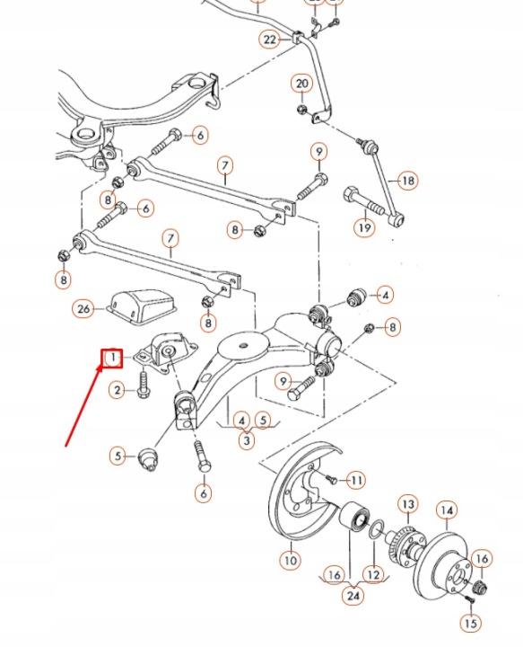 фото №6, Кронштейн vag audi s3 a3 tt volkswagen golf оригінальна запчастина 1j0505092j