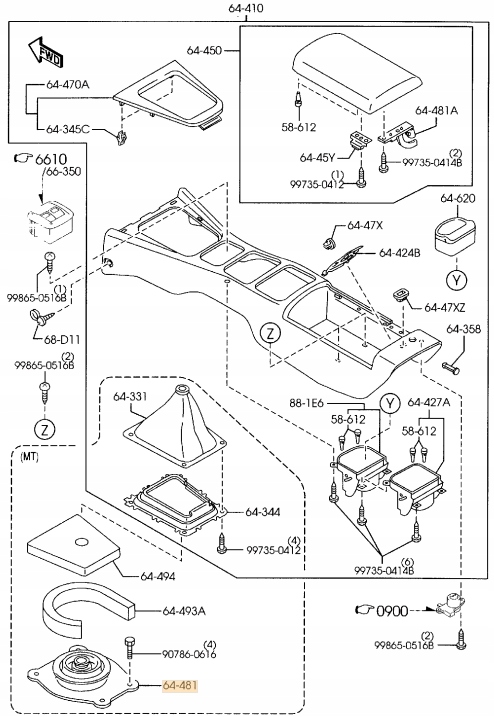 фото №5, Прокладка важіль перемикання передач mazda mx-5 na nb оригінал