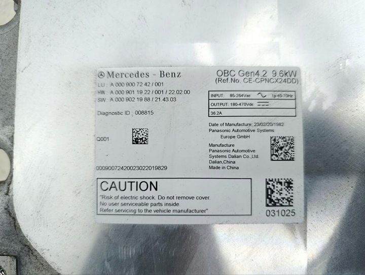 фото №10, Інвертор з перетворювач mercedes-benz eqe suv 2024 a0009007242