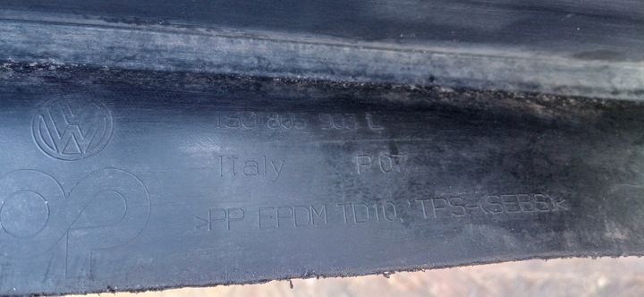 фото №10, Volkswagen up up! рестайлинг 16- спойлер накладка бампера передней 1s0805903l