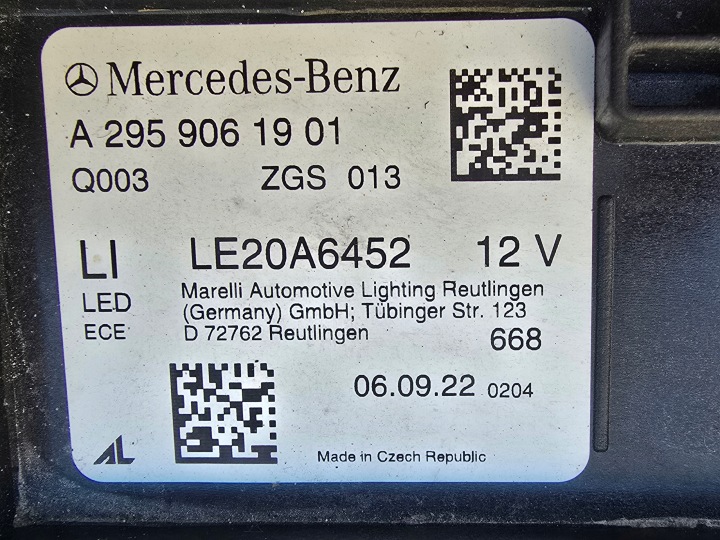 фото №12, Mercedes eqe w295 повний led лампи передні