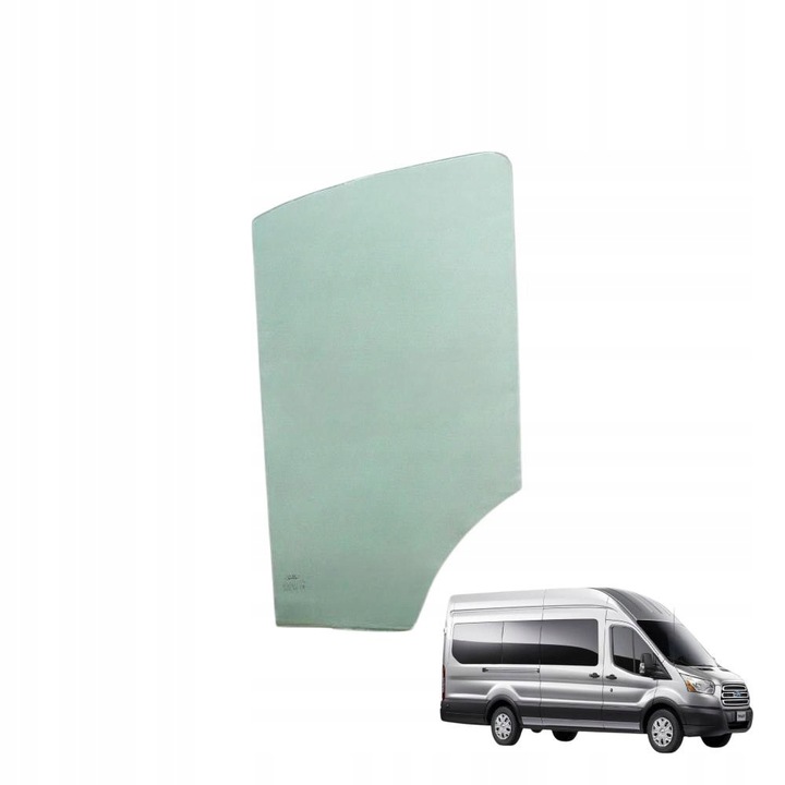 фото №1, Стекло боковая ford transit 2014- правая опускная зелёная