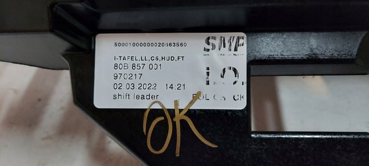 фото №7, Audi q5 ii 80a 80b sq5 рестайлінг консоль капот оригінал head-up 80b857001