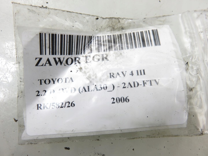фото №7, Клапан egr toyota rav 4 iii 2.2 d 4wd ala30_ 136 - 2ad-ftv 2562026090