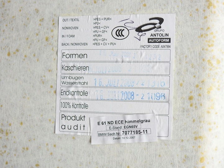 фото №13, Стеля bmw e61 рестайлінг 7077185 небесно-сірий