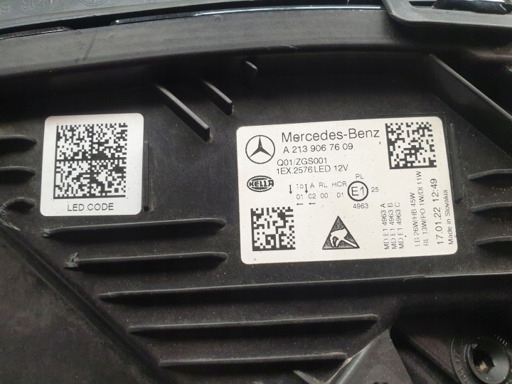 фото №14, Mercedes e-klasa w213 рестайлінг повний led фара праве перед передня a2139067609