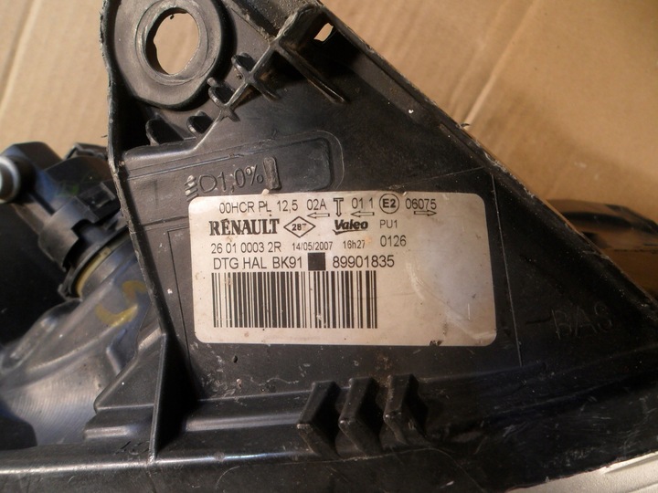 фото №13, Лампа правий перед eu 89901835 renault laguna iii 3 260100032r