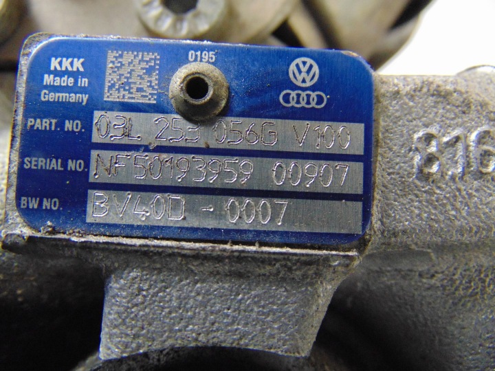 фото №12, Турбонагнетатель vw golf vi 2.0 tdi 03l253056g