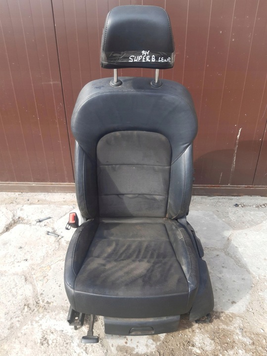 фото №7, Сидіння лівий перед skoda superb ii рестайлінг шкіра подушка безпеки