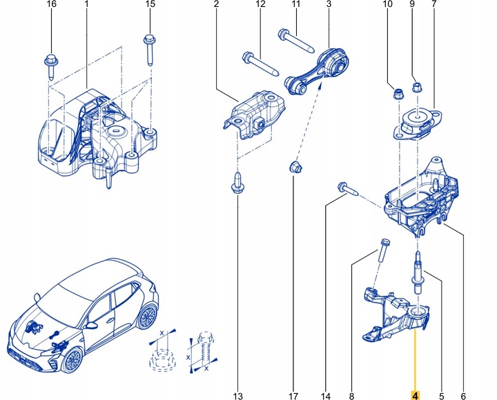 фото №15, Лапи кронштейн зміни коробки передач renault dacia