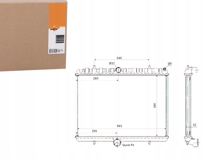 фото №1, Nrf радиаторов citroen c8 jumpy 2,0hdi 07- fiat scu