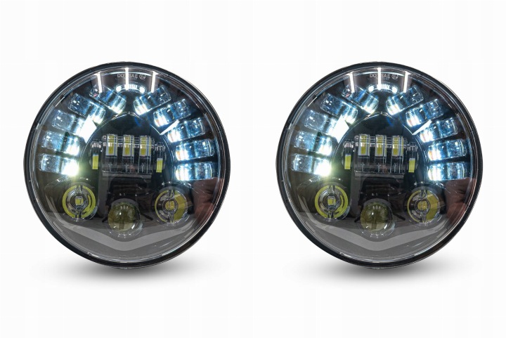 фото №12, Jeep wrangler jk 2007-2018 лампи передні led 7" 70w