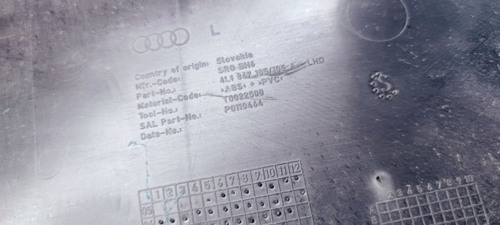 фото №7, Карта дверь l p audi q7 4l 4l1867105 алькантара 41