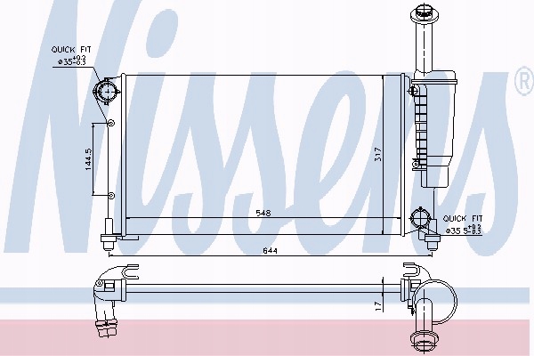 фото №16, Радиаторов двигателя nissens 617852 51779915