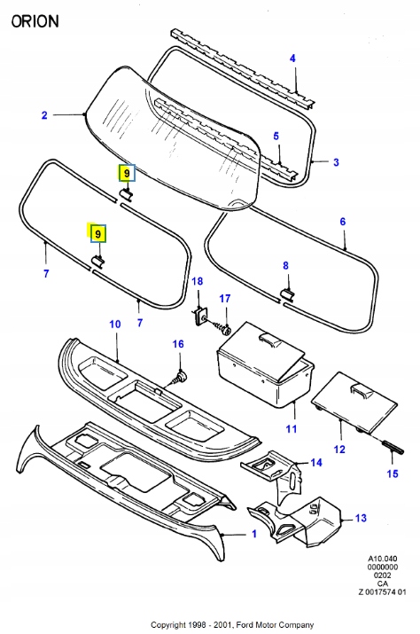 фото №6, Покрытие -соединитель планки стекло prz. ford escort/orion 1981-1986 ca 6078594