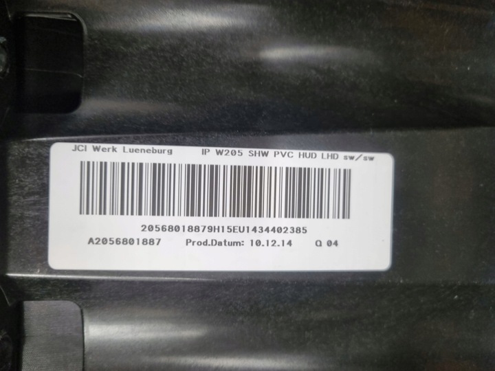 фото №9, Mercedes c-klasa w205 панель консоль air bag ремни оригинальная кожа head up