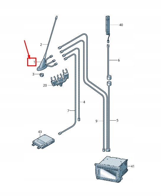 фото №10, Skoda yeti 5l gps aerial антена 6r0035501l