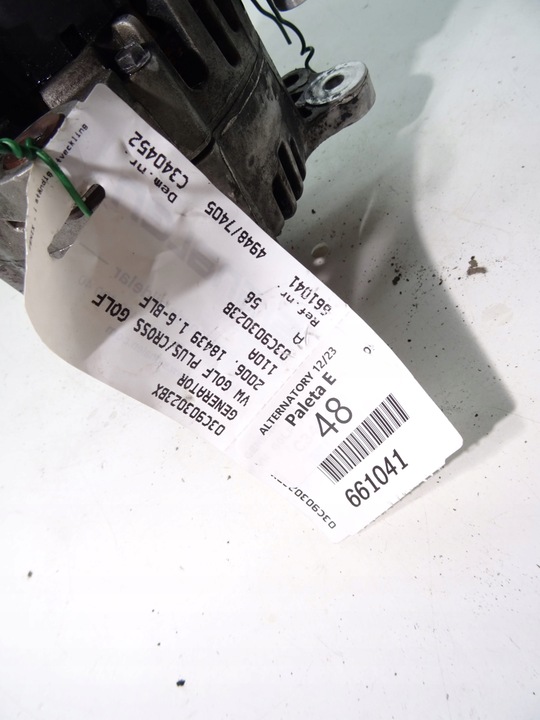 фото №3, Генератор vw golf plus 1.6 03c903023b .