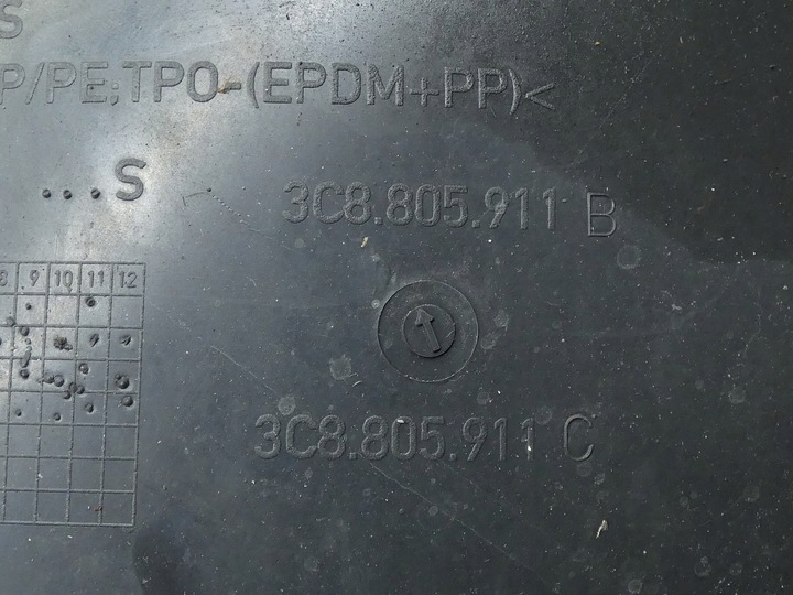 фото №6, Підкрилок ліві лівий перед передні трикутник vw passat cc 3c8805911b