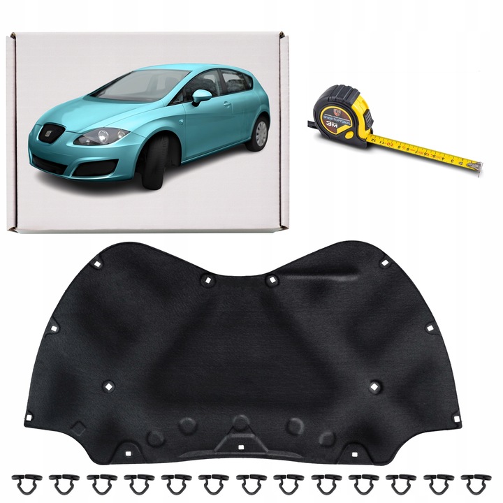 фото №1, Seat leon ii хэтчбек 1p1 2005-2012 шумоизоляция капота 1p0863831b + клипсы