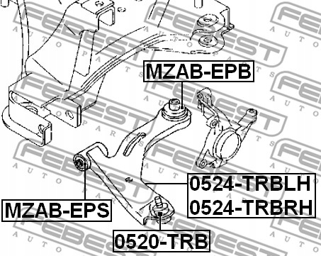 фото №14, Шарнир шаровой, рычаг передний нижний mazda tribute