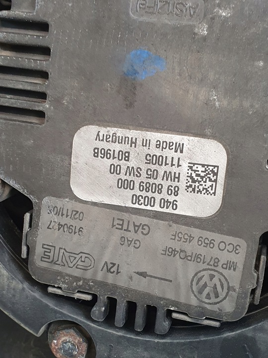 фото №13, Вентилятор радиатор оригинальный номер 1k0121207aa volkswagen passat b6 2.0tdi 06r.