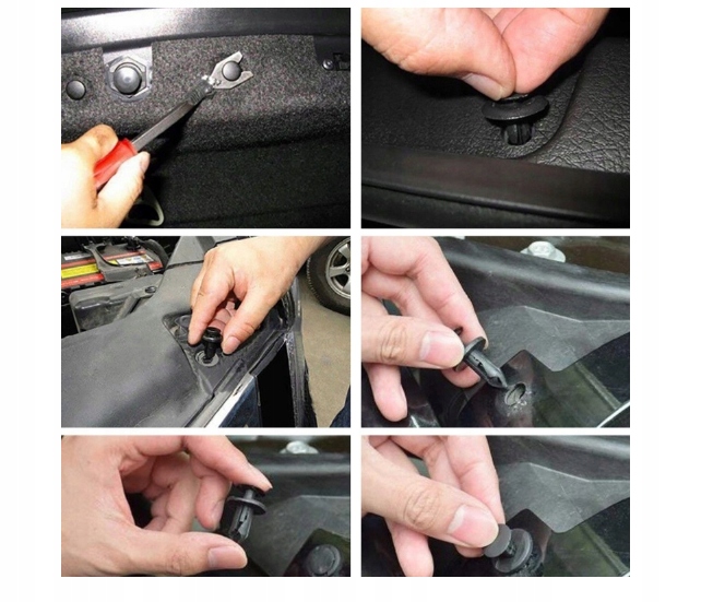 фото №15, Застібки кліпси кліпси rozporowe автомобільні do оббивка 620 szt міцний набір