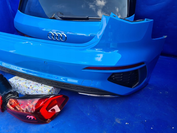 фото №13, Audi a3 s3 8y бампер комплектний зад s-line кришка багажника лампи led lv5c