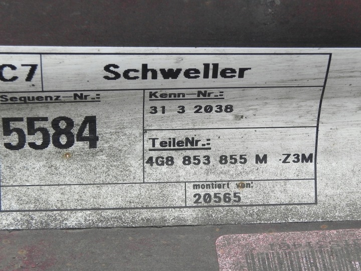 фото №6, Audi a7 c7 s7 рестайлінг lz3m s line планка накладка порога порогова права