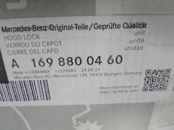 фото №5, Mercedes a клас 169 w169 замок капота