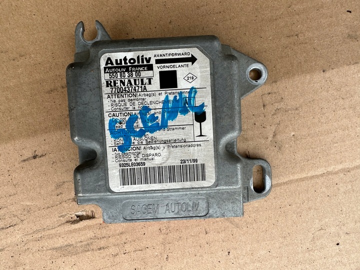 фото №1, Датчик модуль подушка безпеки renault scenic i 99-03 7700437471