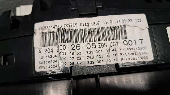 фото №7, Mercedes w204 2.2 cdi спідометр  прилади спідометр версія англійська