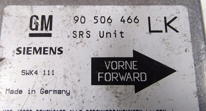 фото №5, Модуль датчик подушек подушка безопасности opel vectra a 88-1995