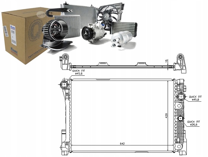 фото №1, Nissens радиаторов двигателя mercedes c c204 c t-mo