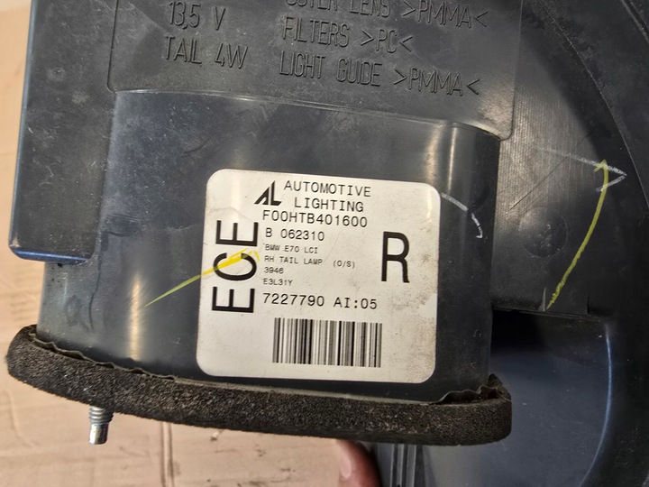 фото №11, Лампа права зад led w крило bmw x5 e70 рестайлінг lci оригінальна