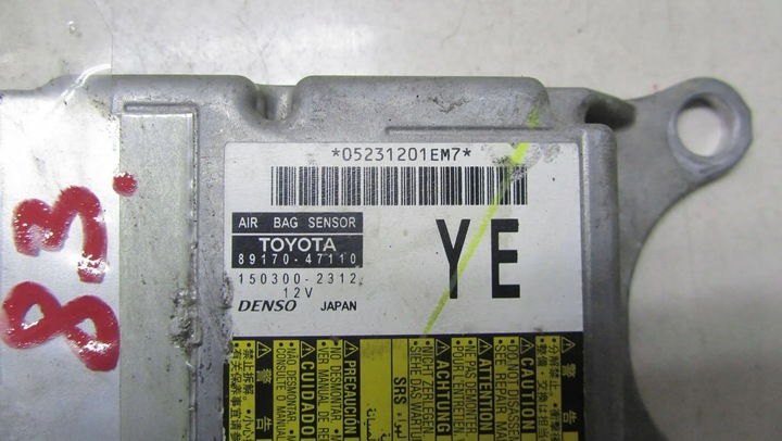 фото №5, Датчик подушка безопасности toyota prius 89170-47110 09-11