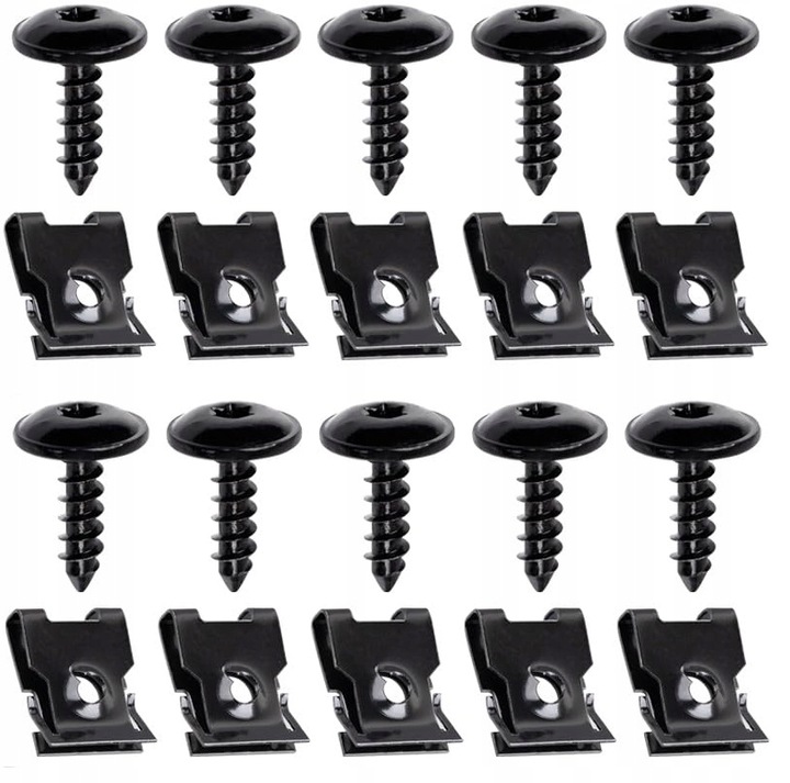 фото №1, 10x гвинти i пластини монтажні комплект vag audi skoda seat cupra porshe vw