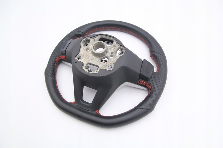 фото №7, Оригинальная руль vw golf 8 viii gti кожа лепестки касание красная nić