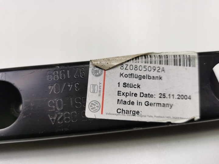 фото №7, Кронштейн крыльев правые перед audi a2 8z 2000-2005 оригинальный номер 8z0805092a