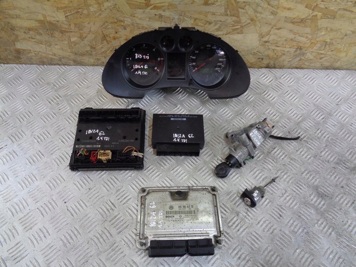 фото №1, Компьютер набор иммобилайзер старт seat ibiza iii 6l 1.4 tdi 02- 0281011074