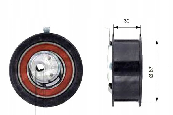 фото №2, Ролик натяжитель ремень распределительный вал gates 028109243e 02