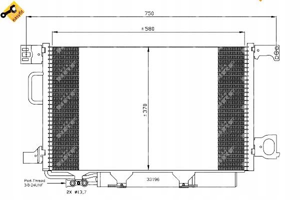 фото №1, Конденсатор кондиціонера mercedes c-klasa nrf